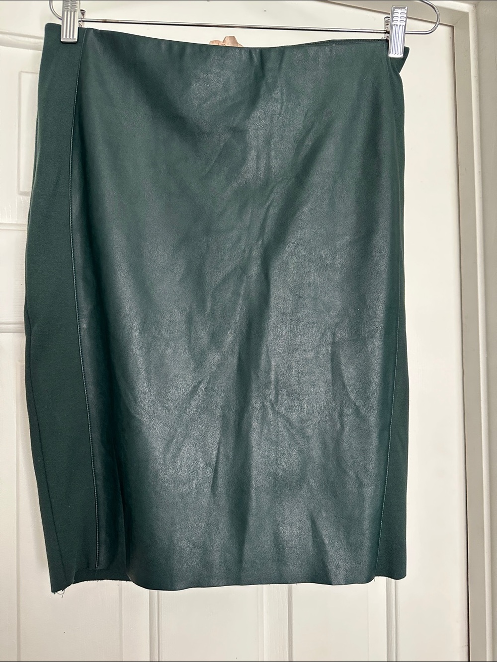 Bailey 44 Forest Green Faux Leather Pencil Skirt